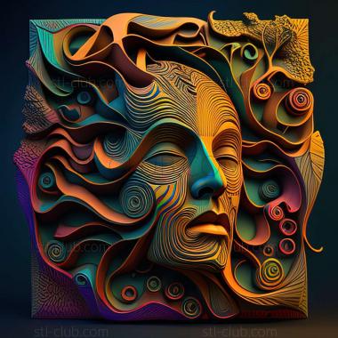 3D model psychedelic (STL)